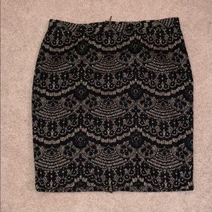 gold/black glitter skirt